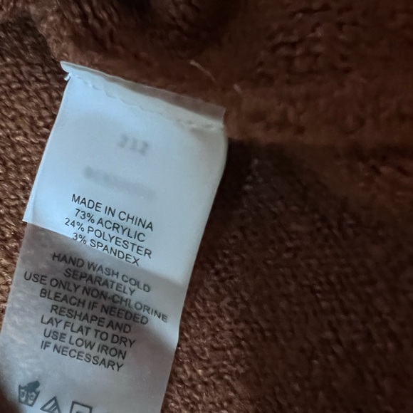 Vince Camuto Women’s V-Neck Sweater Size: L Toasted Orange 3/4-Sleeve Sweater - Picture 5 of 5